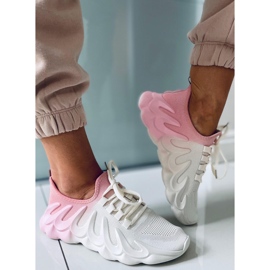 Skarpetkowe buty sportowe ombre Caloy BEIGE/PINK beżowy różowe 5