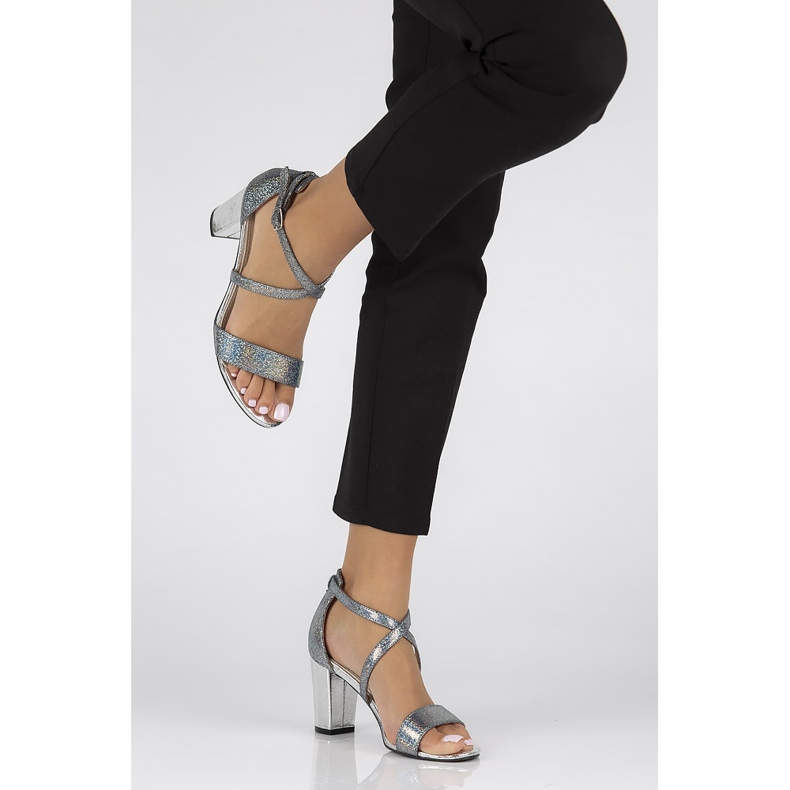 Sandały Filippo DS1276/22 Si srebrne srebrny szare 1