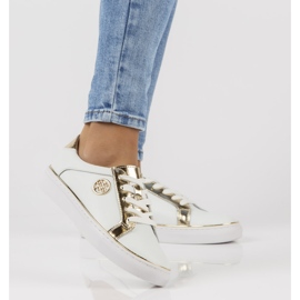 Skórzane trampki FILIPPO DP3617/22 Wh białe 1