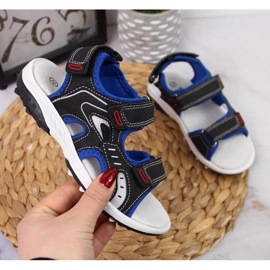 Sandały na rzepy American Club Jr AM893A czarne 1