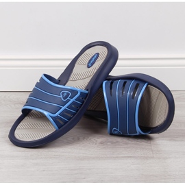 Klapki męskie gumowe granatowe Atletico 2