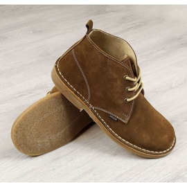 Skórzane brązowe botki męskie Gregor 1