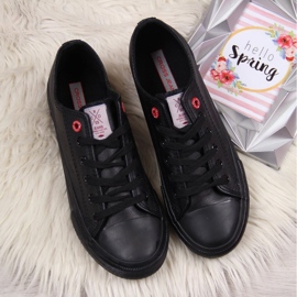 Trampki niskie eko skóra czarne Cross Jeans 2