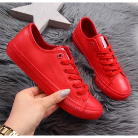 Trampki niskie eko skóra czerwone Cross Jeans DD2R4032 2