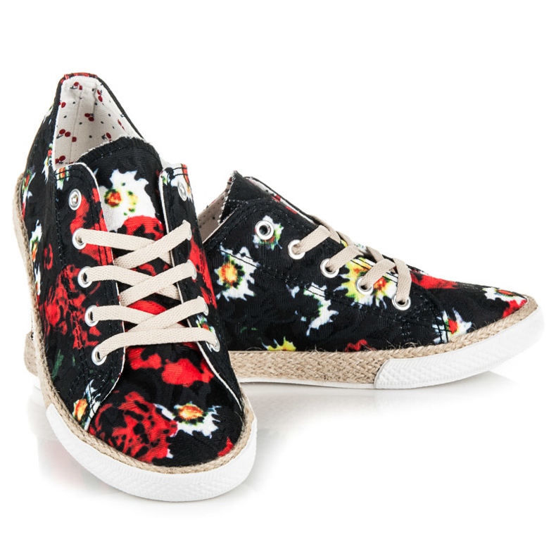 Kylie Sznurowane espadryle czarne 1