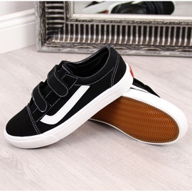 Trampki niskie dziecięce na rzepy czarne Atletico 1