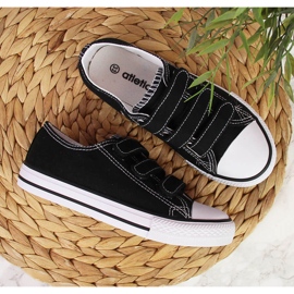 Trampki niskie tenisówki na rzepy dziecięce czarne Atletico 2