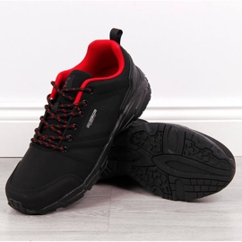 Buty sportowe trekkingowe wodoodporne czarno-czerwone DK czarne 1