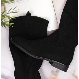 Kozaki damskie wiosenne czarne S.Barski 2