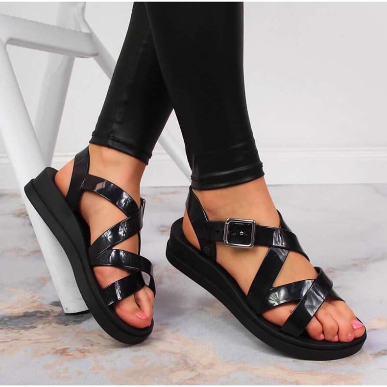 Sandały damskie pachnące czarne Zaxy JJ285093 1