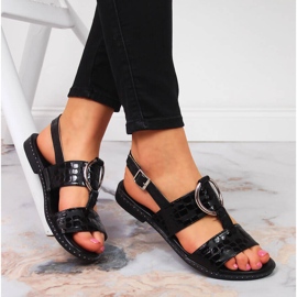 Sandały damskie czarne Jezzi 1