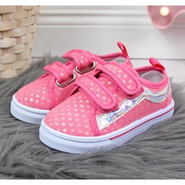 Trampki dziewczęce na rzepy różowe Atletico 2