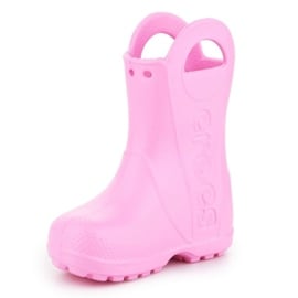 Kalosze Crocs Handle It Rain Boot Kids 12803-612 różowe 3