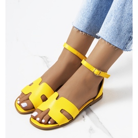 Żółte sandały damskie Mudie 1