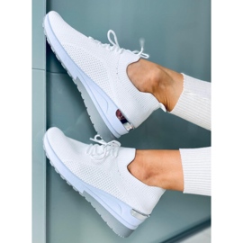 Buty sportowe skarpetkowe Faggio White białe 2