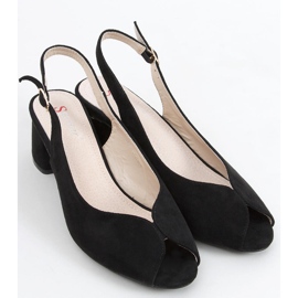 Sandałki na obcasie Venus Black czarne 1