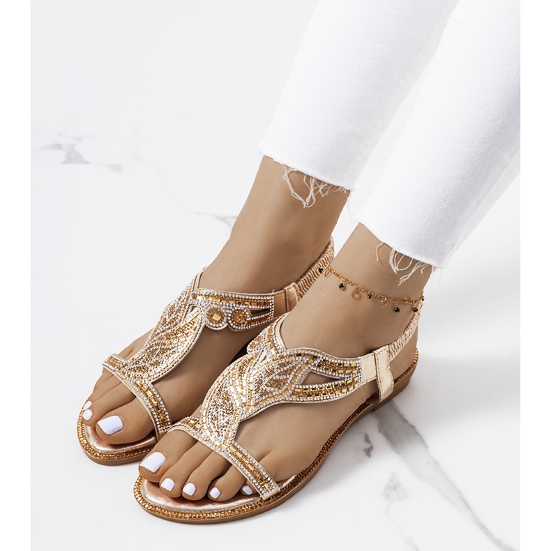 Złote sandały Mikayla złoty 1