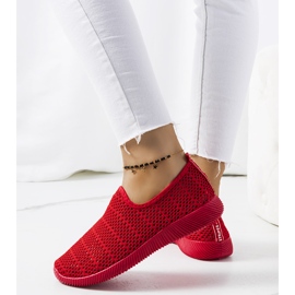 Czerwone sneakersy damskie Ritva 1