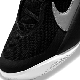Buty do koszykówki Nike Team Hustle D 10 Big Basketball Shoe Jr CW6735 004 czarne srebrny 3