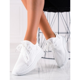 Sweet Shoes Białe Tekstylne Buty Sportowe 2