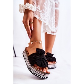 FJ1 Damskie Klapki Na Masywnej Platformie Czarne Terisa 1