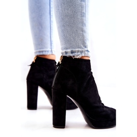 WS1 Botki Na Słupku Odkryte Palce Czarne Adore 3