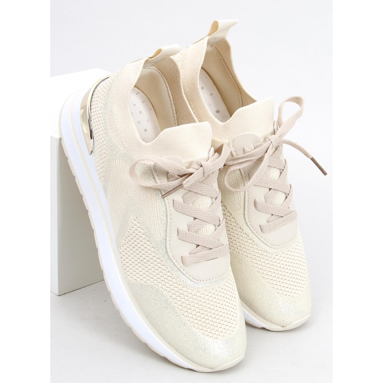 Sneakersy skarpetkowe Remy Beige beżowy 2