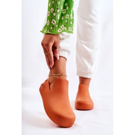 FS1 Modne Gumowe Chodaki Pomarańczowe Meriko 1