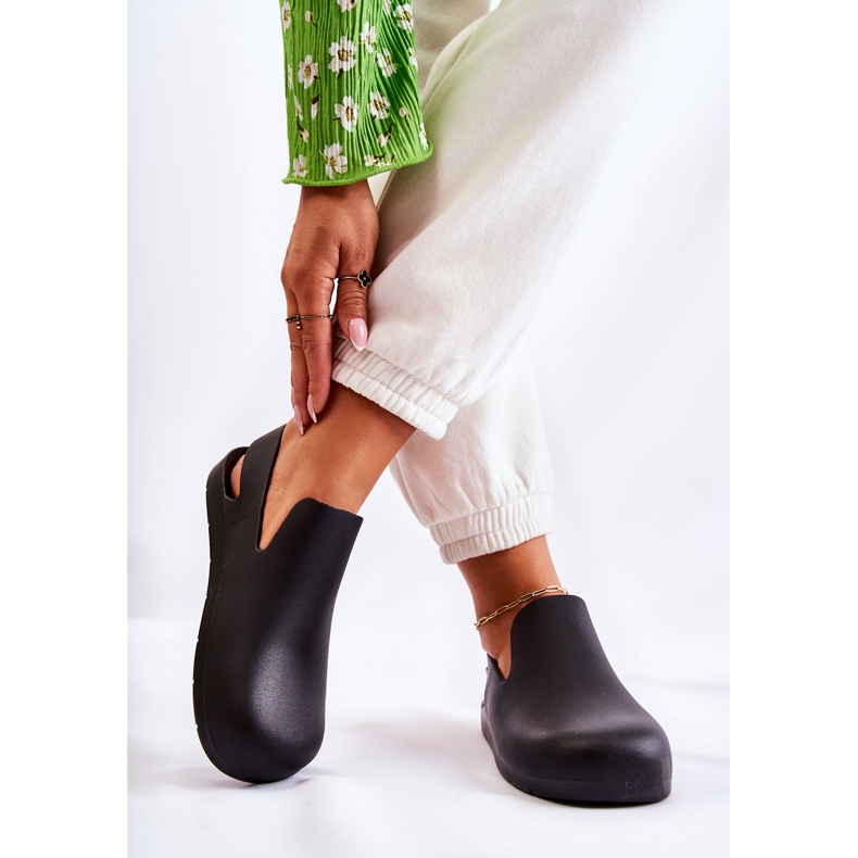 FS1 Modne Gumowe Chodaki Czarne Meriko 2