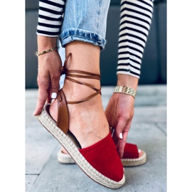 Espadryle damskie Andrina Red czerwone 2