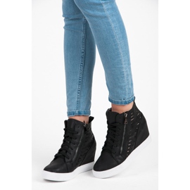 Seastar Wysokie trampki z połyskiem czarne 2