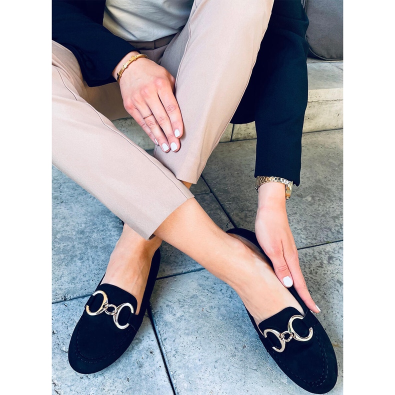 Mokasyny damskie Porter Black czarne 1