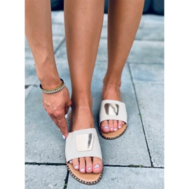 Klapki damskie Utah Beige beżowy 2