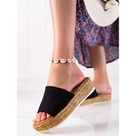 RTX WALK Klapki Na Szerokiej Platformie czarne 2