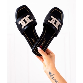 Seastar Eleganckie Klapki czarne 1