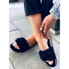 Klapki korkowe Berry Black czarne 1