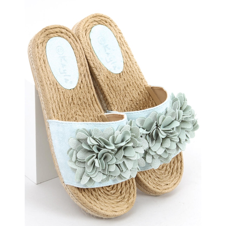 Klapki floral fiesta Primrose Green zielone 2