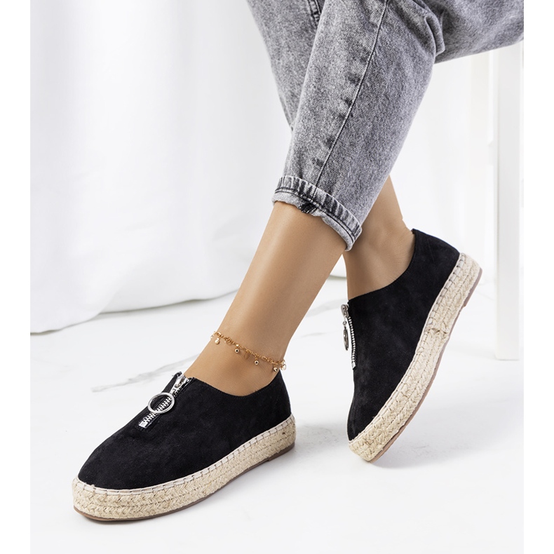 Czarne espadryle Verneli 2