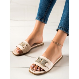 Seastar Eleganckie Klapki beżowy 1