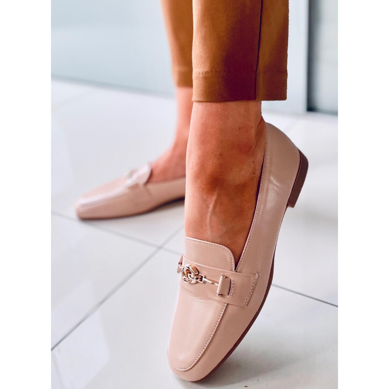 Mokasyny damskie Tansy Khaki beżowy 2