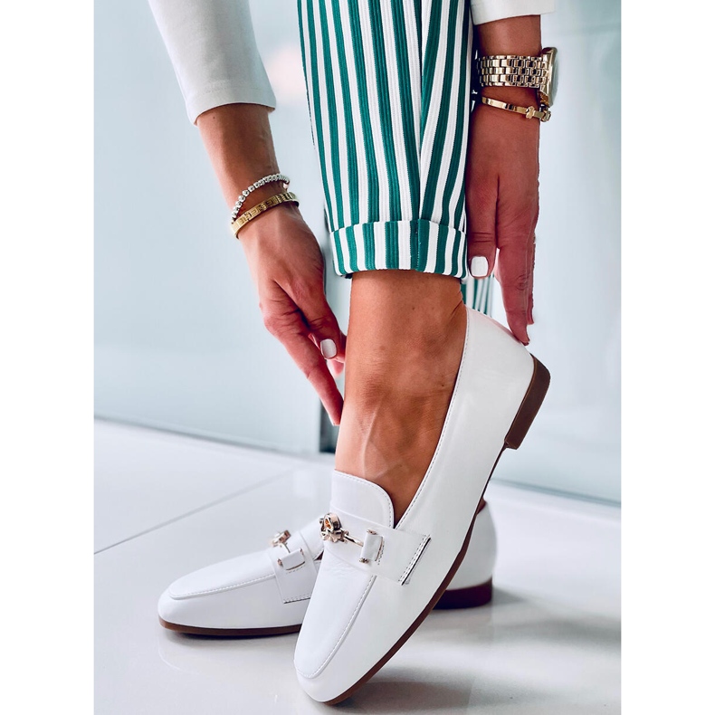 Mokasyny damskie Tansy White białe 1