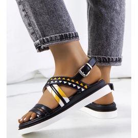 Czarne sandały damskie Doren 1