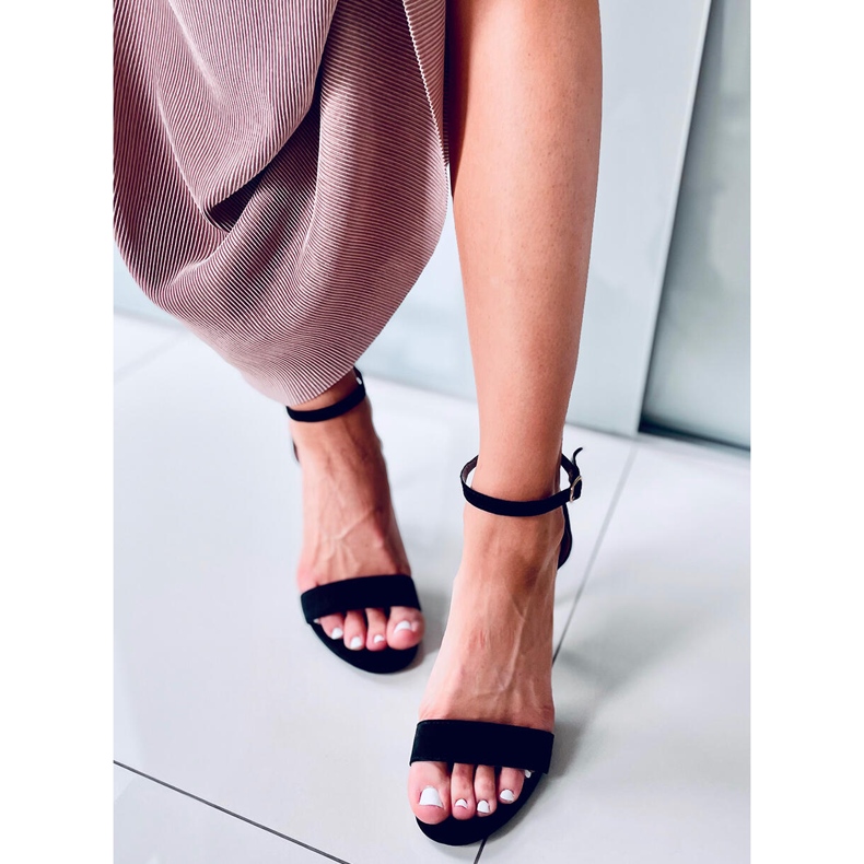 Sandałki na szpilce Sheila Black czarne 2