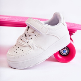 FR1 Dziecięce Buty Sportowe Na Rzepy Białe Elike 6