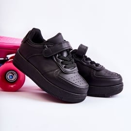 FR1 Dziecięce Buty Sportowe Na Rzepy Czarne Elike 1