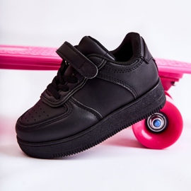 FR1 Dziecięce Buty Sportowe Na Rzepy Czarne Elike 5