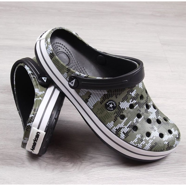 Klapki American Club Jr AM578B khaki moro zielone 2