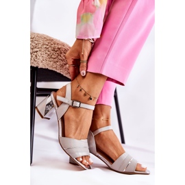 Sergio Leone Sandały Na Słupku Srebrne Corane srebrny 1