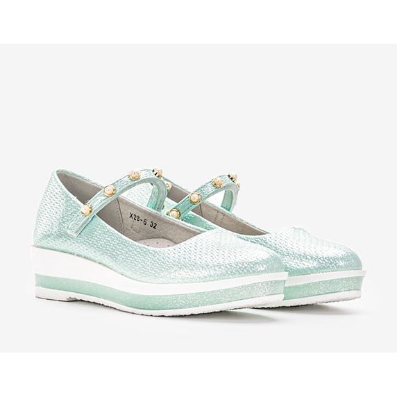 Zielone baleriny dziecięce Kuiper 1