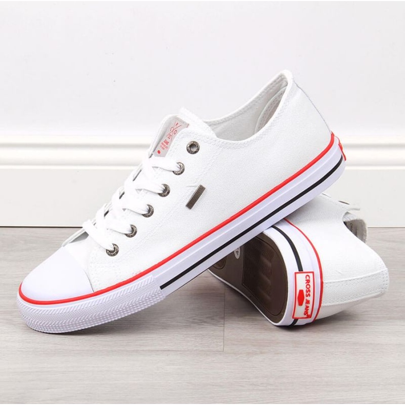 Trampki niskie Cross Jeans M JJ1R4001C białe 2